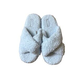 NWT Victoria's Secret CO-ZZZY Fleece Platform Slipper Pajamas Comfort Light Blue